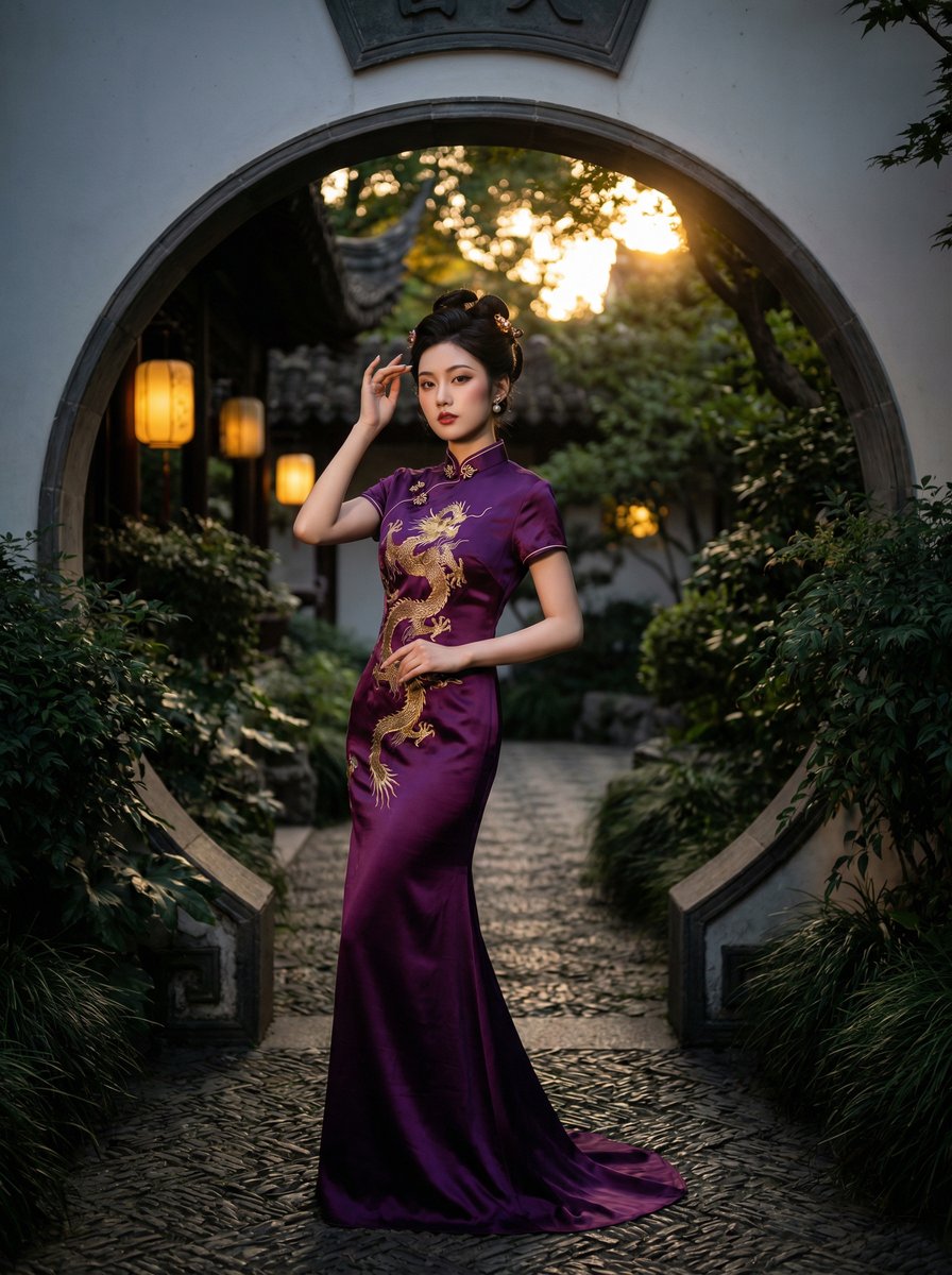 高清视频国风旗袍视频拍摄